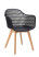 Produkt: MODESTO krzesło BASKET ARM WOOD czarne - polipropylen