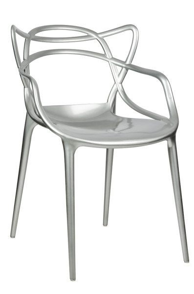 Krzesło LUXO srebrne - ABS, 826091