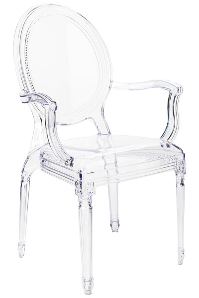 Krzesło PRINCE ARM transparentne - poliwęglan, 826170