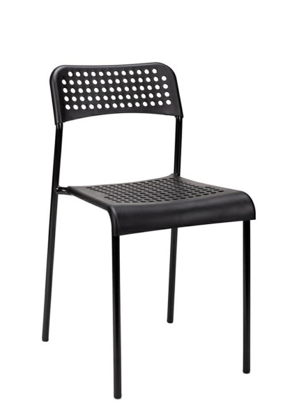 MODESTO krzesło DAVIS czarne - polipropylen, metal, 826304