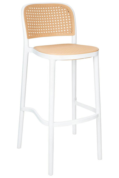 Krzesło barowe WICKY białe, 826395