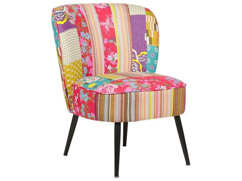 Fotel tapicerowany patchwork wielokolorowy, 826911