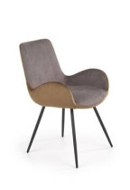 Krzesło Sarah szare/brązowe