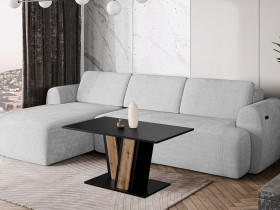 Stolik kawowy 60x100 cm do salonu MASTER czarny dąb wotan