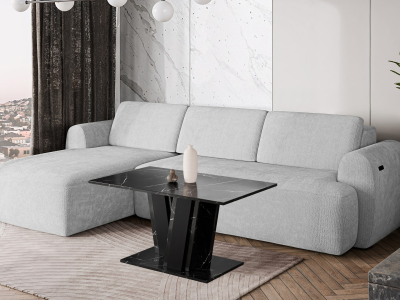 Stolik kawowy 60x100 cm do salonu MASTER czarny marmur, 8277626