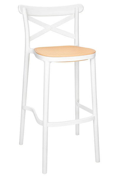 Krzesło barowe COUNTRY białe, 829271