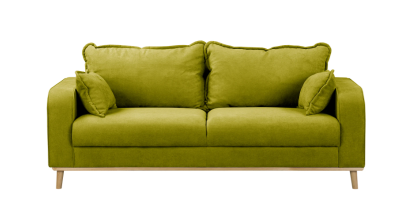 Ropez Beata sofa 3 osobowa wysokie nóżki mikrofibra zielony, 830412