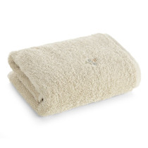 Ręcznik Bloom 30x50 03 beżowy z kwiatowym haftem 500g/m2 frotte
