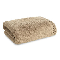 Ręcznik Elora 70x140 03 beżowy z haftowaną bordiurą 500g/m2 frotte