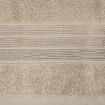 Ręcznik Verano 70x140 03 beżowy z ozdobną bordiurą w paseczki 500 g/m2