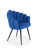 Inny kolor wybarwienia: Krzesło Finger granatowe velvet