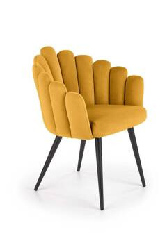Krzesło Finger musztardowe velvet, 831708