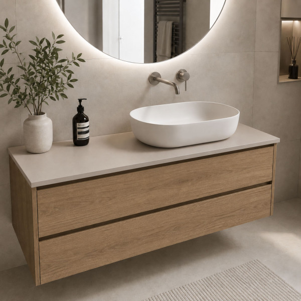 Blat łazienkowy laminowany do szafki 70cm 71×50cm Kaszmir (5981BS), 8342324