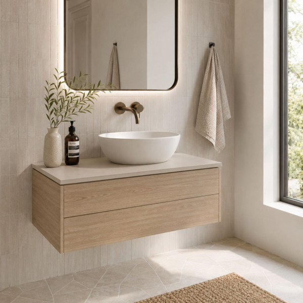 Blat łazienkowy laminowany do szafki 45cm 45,5×49cm Kaszmir (5981BS), 8343494