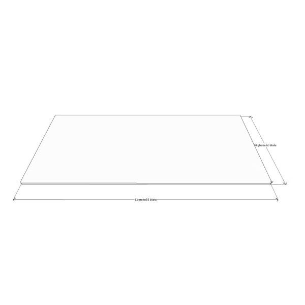 Blat łazienkowy laminowany do szafki 60cm 60,5×46cm Czarny (0190PE), 8343890