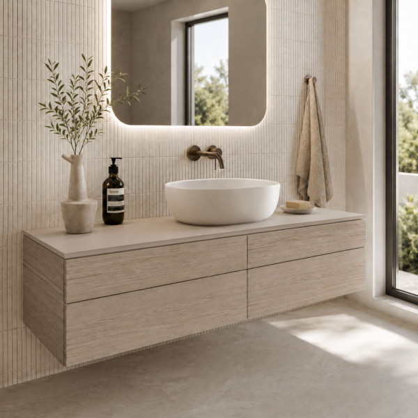 Blat łazienkowy laminowany do szafki 60cm 61×50cm Kaszmir (5981BS), 8344123