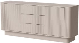 Ryflowana kaszmirowa komoda z szufladami 150 cm MELFI