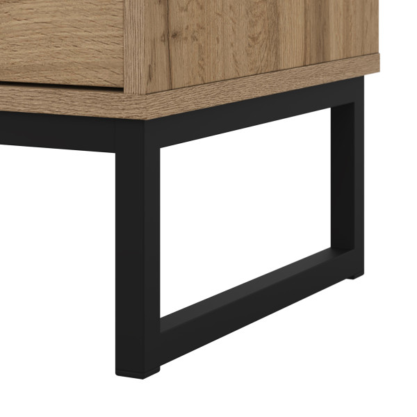 Komoda do salonu 209 cm na nóżkach z szufladami dąb wotan LENTO, 8359879