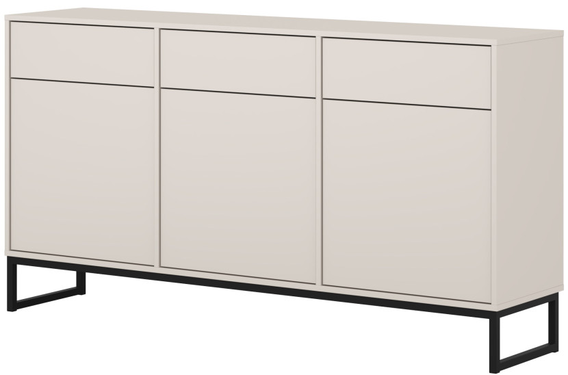 Kaszmirowa komoda z szufladami do salonu na nóżkach 157 cm LENTO, 8359943