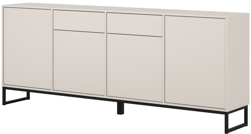 Komoda kaszmirowa z szufladami i drzwiami 209 cm LENTO, 8360245
