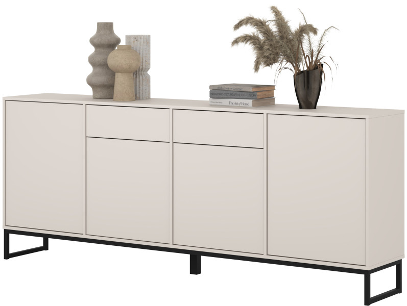 Komoda kaszmirowa z szufladami i drzwiami 209 cm LENTO, 8360247