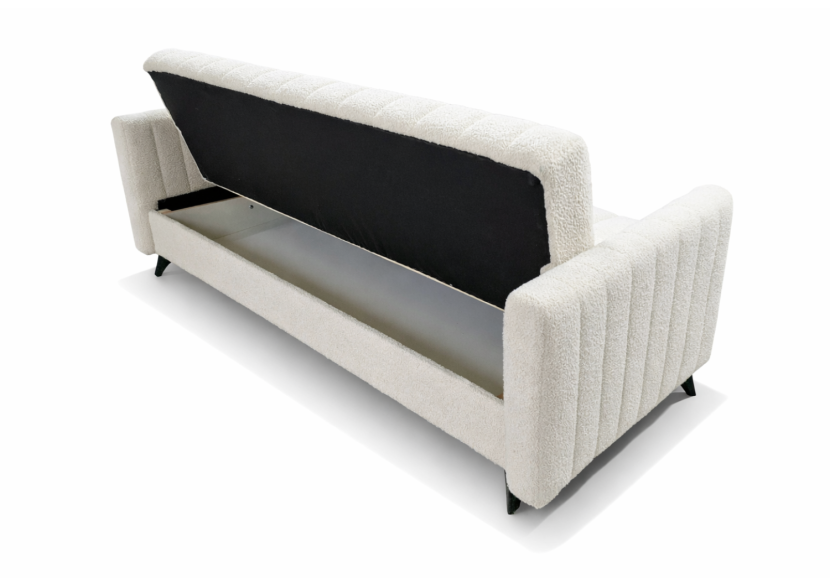 Sofa wersalka rozkładana BAMBO Lambi 9 biała 210 cm funkcja spania, 8371225