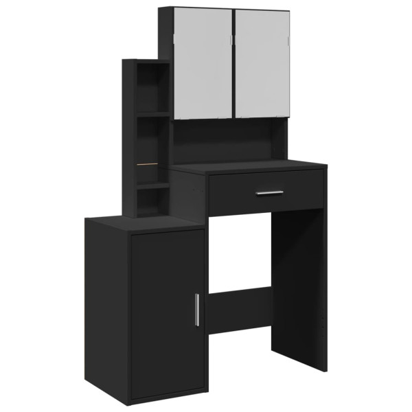 Toaletka Czarny Drewno vidaXL, 8376357