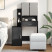 Toaletka Czarny Drewno vidaXL, 8376358
