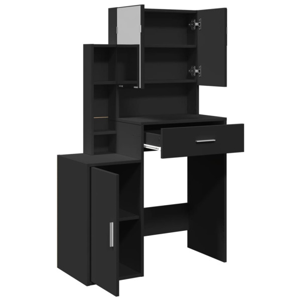 Toaletka Czarny Drewno vidaXL, 8376364