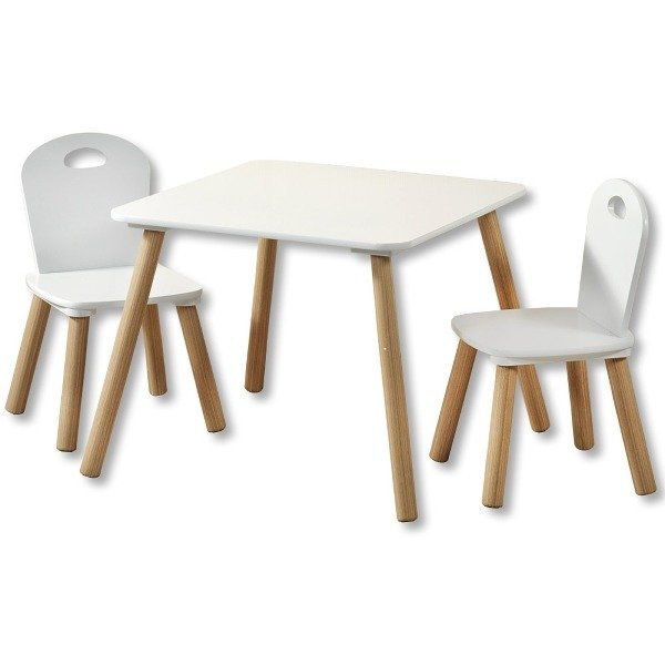 Zestaw mebelków dla dzieci: stolik + 2 krzesełka, KESPER, 838578
