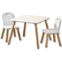 Zestaw mebelków dla dzieci: stolik + 2 krzesełka, KESPER