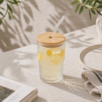 Szklanki ze słomką w cytryny 420 ml 6 szt.