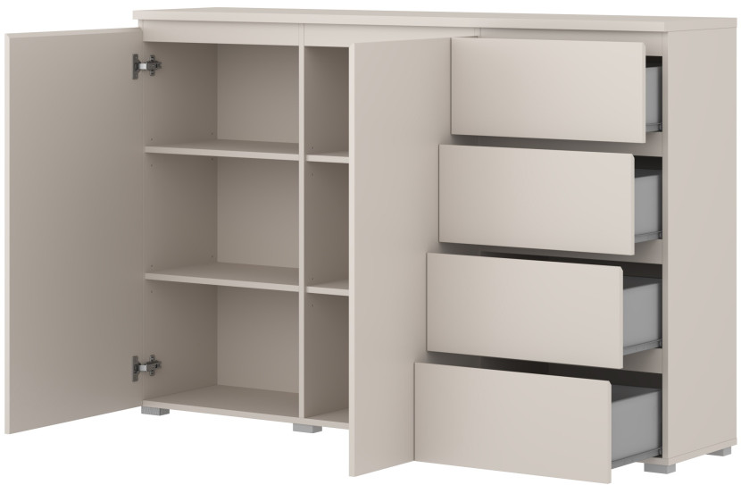 Kaszmirowa komoda 150 cm do salonu z szufladami dwudrzwiowa MODO, 8410917