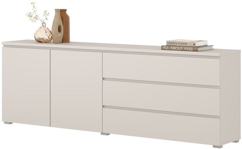 Dwudrzwiowa komoda z szufladami 200 cm do salonu kaszmir MODO, 8410924