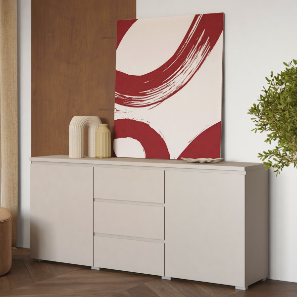 Komoda dwudrzwiowa z szufladami 150 cm do salonu kaszmir MODO, 8410941