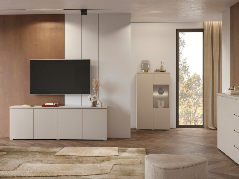 Kaszmirowa komoda czterodrzwiowa do salonu 200 cm MODO, 8410969