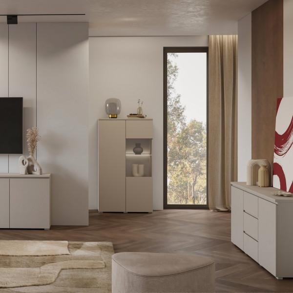 Kaszmirowa komoda czterodrzwiowa do salonu 200 cm MODO, 8410971