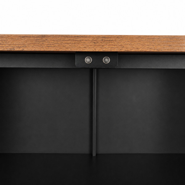 Komoda loft z drzwiczkami czarna 80 cm szafka industrialna do salonu, 8418858