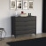 Komoda HOME 100 cm z 4 szufladami z uchwytami | Czarna + metalowe nóżki, 8421824
