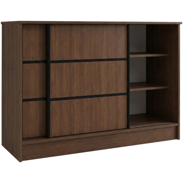 Komoda MIRELA 120 cm Orzech Warmia Do Salonu 2 Drzwi Przesuwne, 8421834