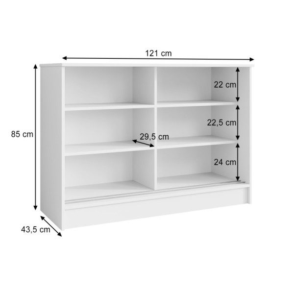 Komoda MIRELA 120 cm Orzech Warmia Do Salonu 2 Drzwi Przesuwne, 8421838