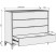 Komoda HOME 80 cm z 4 szufladami Push-to-open | Biała + drewniane nóżki, 8421873