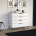 Komoda HOME 100 cm z 4 szufladami z uchwytami | Biała + metalowe nóżki, 8421889