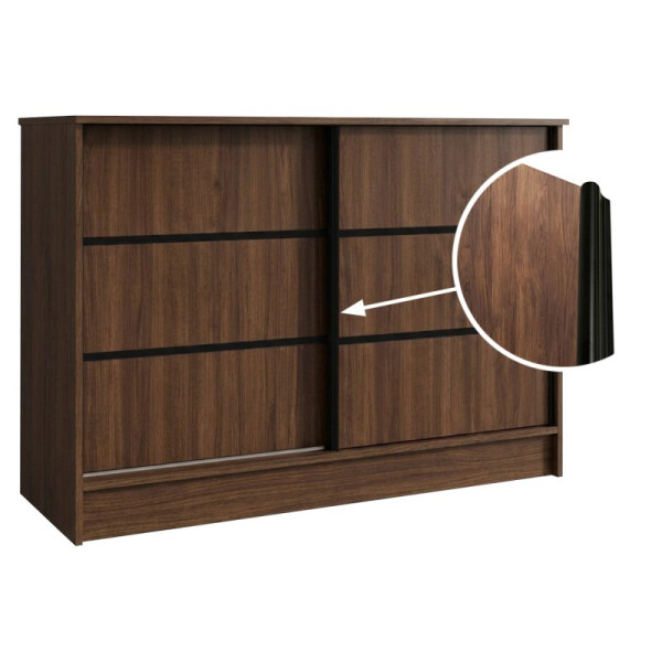 Komoda MIRELA 160 cm Orzech Warmia Do Salonu 2 Drzwi Przesuwne, 8421919