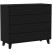 Komoda HOME 80 cm z 4 szufladami Push-to-open| Czarna + drewniane nóżki, 8421945