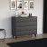 Komoda HOME 80 cm z 4 szufladami Push-to-open| Czarna + drewniane nóżki, 8421946
