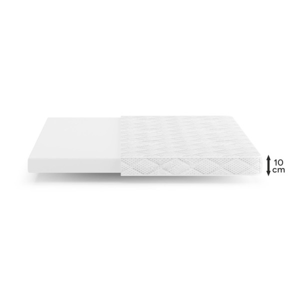 Łóżko MELVIO 180x200 z pojemnikiem i materacem piankowym | Szary, 8424536