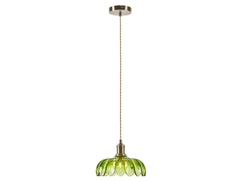 Lampa wisząca Kurage szklana zielona, 8453200
