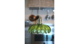 Lampa wisząca Kurage szklana zielona