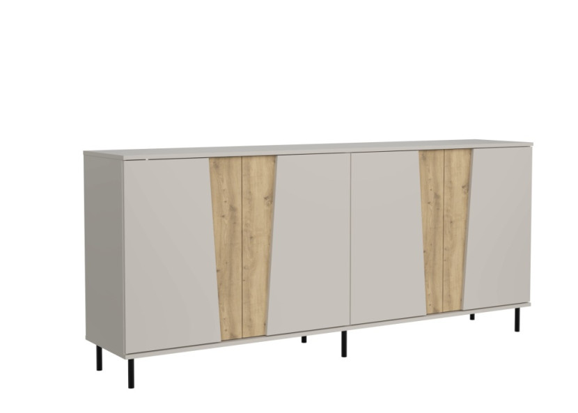 Komoda Felix 200 cm Kaszmir Dąb Artisan Nowoczesna 4 Drzwi, 8462108
